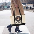 thumbnail image 4 of FORMRS Canvas Laptop Tote Bag for Women with 15.6" Computer Compartments Shoulder Handbag, Space Record, 4 of 7