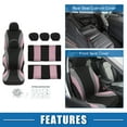 thumbnail image 5 of Universal 9 Piece Car Seat Covers Kit Washable and Breathable SUV Car Interior Seat Protectors Pink, 5 of 6
