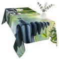 thumbnail image 2 of Zen Stones Table Cloth Waterproof Tablecloths, Nature Water Reflection Checkered Tablecloth Dining Table Cover for Kitchen Party Tabletop Outdoor, Rectangle Tablecloth 54x108 Inch, 2 of 9