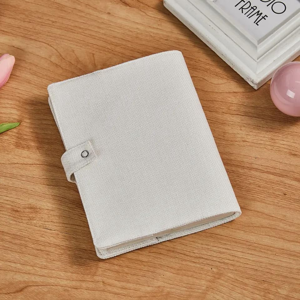 8pcs Linen Cotton Hard Cover for Journals A5 Sublimation Blank White Notebook Cover Creative Gift for DIY Photo Logo Printing