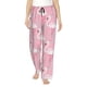 thumbnail image 1 of Balery Pink Flamingo Pantalones de pijama para mujer, pijamas ultraligeros, pantalones de estar por casa-Medium, 1 of 6