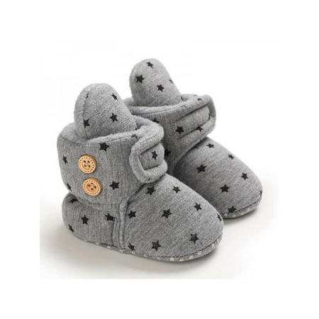 

Crib Pram Shoes Winter Baby Girl 0-18M Newborn Warm Snow Booties Fur Lined Boots