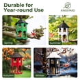 thumbnail image 3 of Kingsyard Hopper Wild Bird Feeder for Outdoor Hanging, 4 lbs Large Seed Feeding Metal House, White, 3 of 7