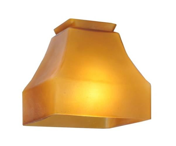 5"Sq Bungalow Frosted Amber Shade