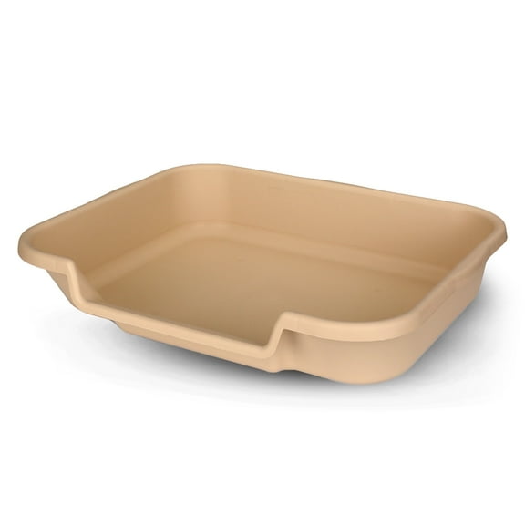 KittyGoHere Senior Cat Litter Box, Large, Beige (1 Pack)