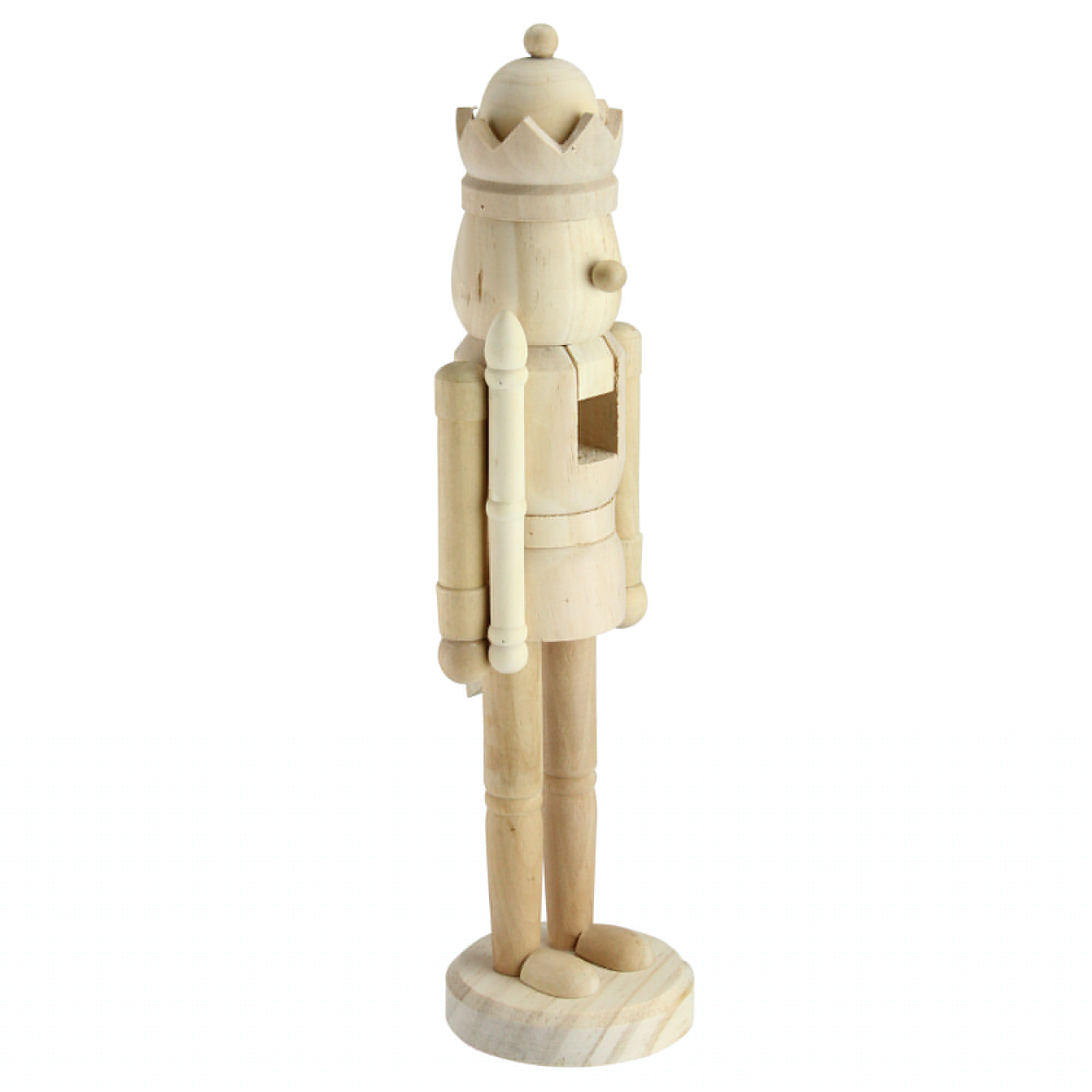 14.5" Ivory Traditional Unfinished Paintable Nutcracker Figure