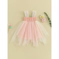 thumbnail image 4 of GXFC Kids Girls Summer Princess Dress 6M 1T 2T 3T 4T Toddler Girls Sleeveless Sling Butterfly Embroidery Tiered Dress with Wing Children Girls Summer Mesh Tulle A-line Dress, 4 of 8