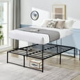 thumbnail image 2 of VECELO 16 Inch Queen Metal Platform Bed Frame, Heavy Duty Metal Bed with Under-bed Storage, No Box Spring Needed, Black, 2 of 7