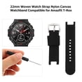 thumbnail image 4 of EeaseMX Correa de reloj tejida de 22 mm de lona de nailon compatible con T-Rex, 4 of 7