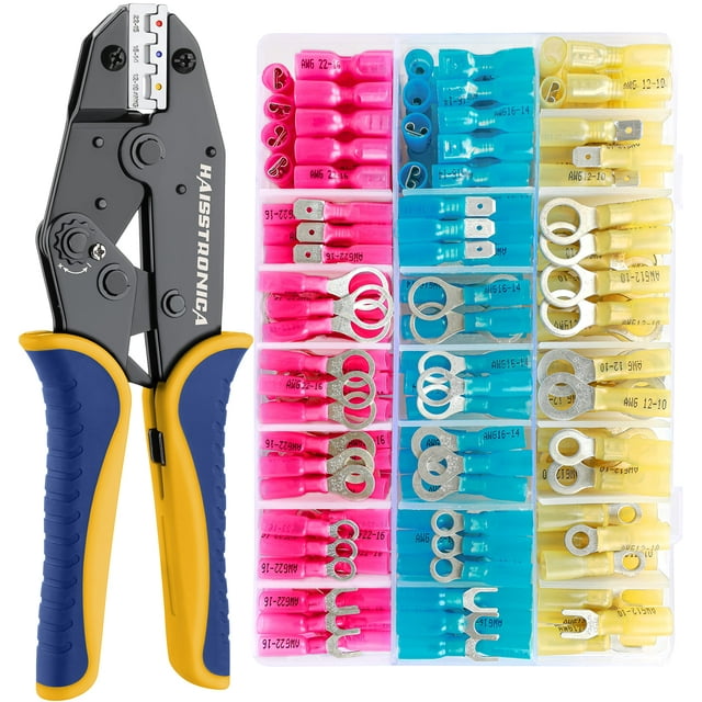 Herramienta de crimpado haisstronica HS-8327 para conectores termorretráctiles