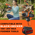 thumbnail image 6 of 2Packs LB2X4020 20V 8.0Ah Replacement for Black and Decker LB2X4020 LBXR20 LB20 LBX20 LBXR2020-OPE LBXR20B-2 LST220 LST300 Lithium Battery, 6 of 7