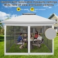 thumbnail image 3 of COBIZI 12'x12' Pop-up Gazebo Patio Gazebo Outdoor Gazebo Canopy with Mosquito Netting Patio Tent Backyard Canopy with 2-Tiered Vented Top 3 Adjustable Height and 144 Square ft of Shade, Gray, 3 of 16