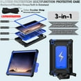 thumbnail image 3 of Allytechgroup Shockproof Case for Samsung Galaxy Tab S6 Lite 10.4" 2024/2022/2020 SM-P625/P620/P619/P615/P613/P610, Hybrid TPU PC Bumper Rugged Cover with Shoulder Strap Kickstand Kids Friendly Cover, 3 of 8