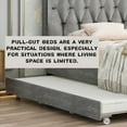 thumbnail image 4 of Queen Size Upholstered Storage Bed with Trundle, Modern Velvet Platform Bed with 2 Drawers and Pull Out Sleeper, No Box Spring Required, Gray, 4 of 7