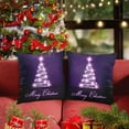 thumbnail image 5 of Lights Christmas Tree Nature Purple Winter Sparkle - Throw Pillow Cover Case Size 18x18 Inches One Sided Print, 5 of 6