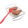 thumbnail image 4 of Red de parrilla plegable Sharpla de acero inoxidable para acampar Accesorios de parrilla para asar pescado pollo, 4 of 8