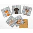 thumbnail image 2 of Inkdotpot Set of 6 Drink Coasters Easy Clean 4-inch SquareCoastersCork Base-Reusable- Animals, 2 of 8