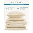 thumbnail image 3 of Casa Platino Pre-Washed Full Comforter Set- Cozy Full Comforter Set - Ultra Soft Hydro-Brushed Comforter Set Full - Super Soft & Cozy Bedding Comforter Full Size Set- Ivory, 3 of 9