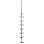 Household Essentials 2197-1 Étage au plafond réglable 6-Tier Rack de chaussures renouvelable avec panier - argent