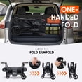thumbnail image 5 of Sekey 4-in-1 Multi-Function Transport Wagon Cart with Removable Canopy, Heavy-Duty Folding Collapsible Wagon with All-Terrain Wheels, Foldable Utility Cart with Table. Black, 5 of 6