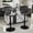 Black, variant on S-HOME Set of 2 Modern Ergonomic Faux Leather Upholstered Bar Chairs with 360° Swivel Adjustable Height for Home Bar or Kitchen Island Seating, Black