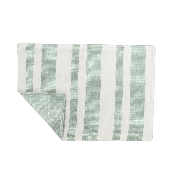 Sol Stripe Sea Glass Handwoven Placemats Set of 6, 14" x 20"