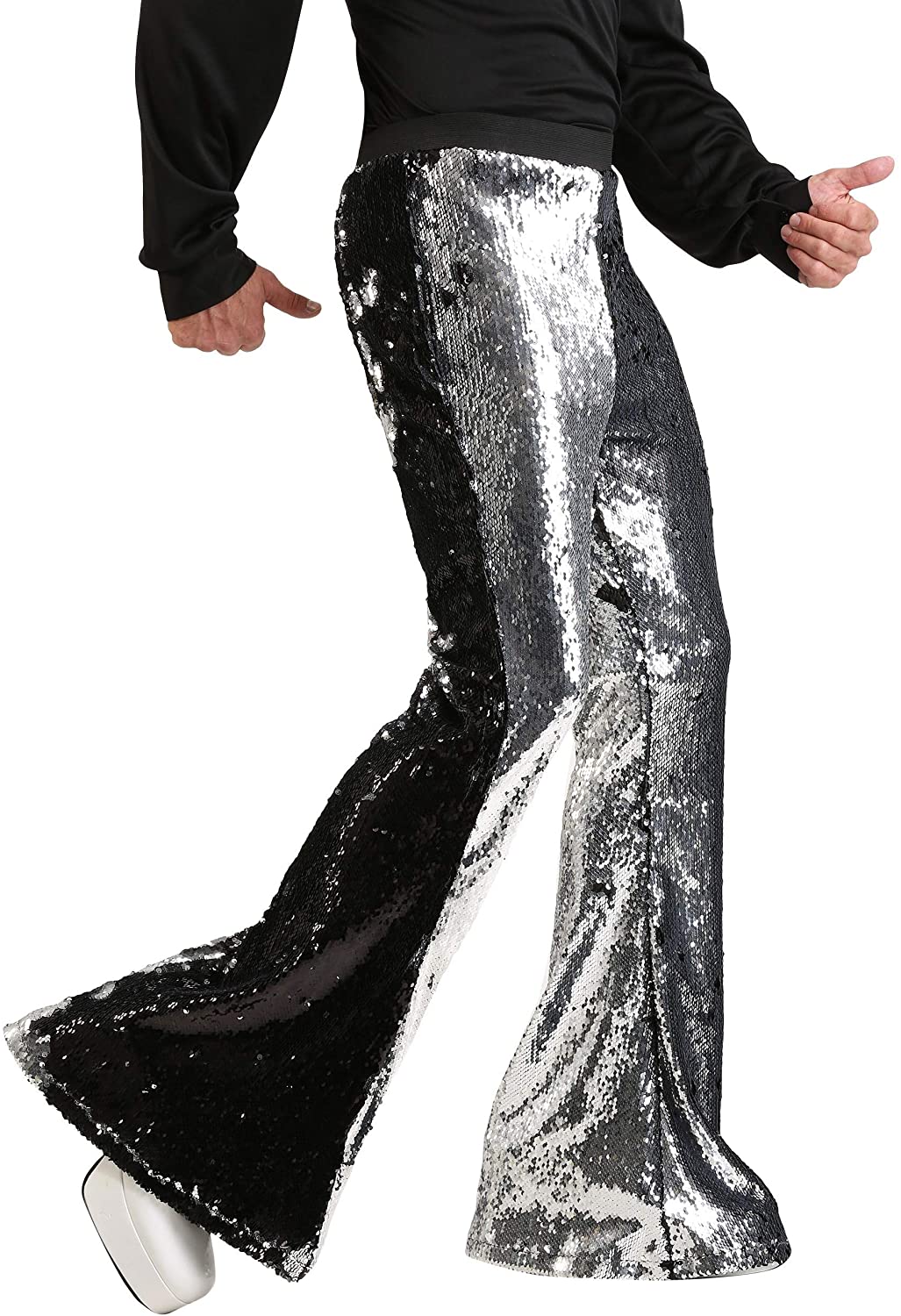 Mens Reversible Sequin Disco Pants - Walmart.com