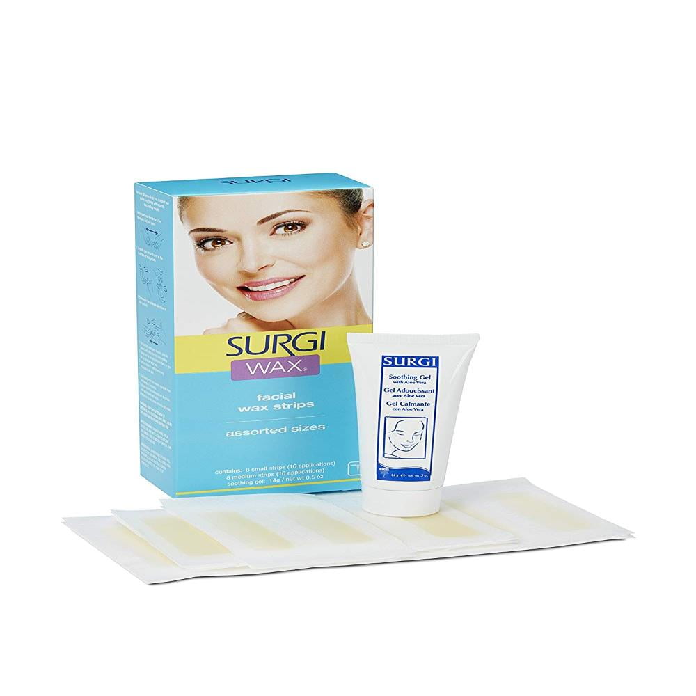 SurgiWax Facial Wax Strips (Pack of 3), Two sizes make these strips