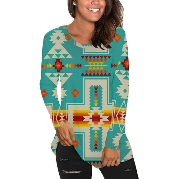 OKBOP Christmas Scrub Tops Women,Fashion Round-Neck Long Sleeve Print Casual T-Shirt Womens Plus Size Blouses Christmas Crewneck Sweatshirt