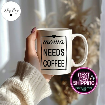 

Mama Needs Coffee Mug Gift for Mom Funny Mom Mug Funny Mom Gift Funny Gift For Mom New Mom Gift Mom Coffee Mug Coffee Mug Mom Mug Ceramic Mug 15Oz