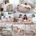 thumbnail image 6 of Pink Brown Vintage Bedding 3 Piece Duvet Cover Set Twin Size, Retro Farmhouse Elegant Pastoral Soft Microfiber Comforter Cover with Zipper Closure & Pillowcases, Wrinkle & FadeResistant Quilt Cover, 6 of 9