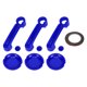 thumbnail image 1 of Conjunto de cubiertas para manijas de puertas exteriores Unique Bargains, trim decorativo para Jeep Wrangler JK 2DR 2007-2017, ABS, Azul Profundo, 1 juego, 1 of 6