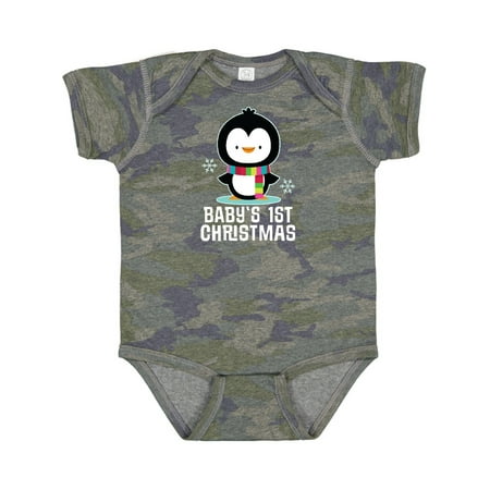 

Inktastic Babys First Christmas Penguin Gift Baby Boy or Baby Girl Bodysuit