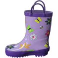 thumbnail image 4 of Foxfire FOX-600-70-1 Childrens Lavender Flower Rain Boot - Size 1, 4 of 5