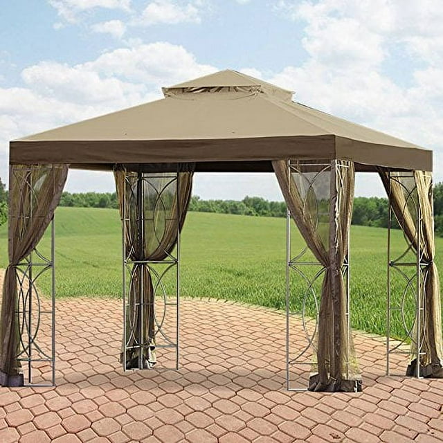 Garden Winds Replacement Canopy for The Callaway Gazebo - Standard 350 - Beige