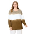thumbnail image 2 of Woman Within Plus Size Tie-Dyed Knit Sweatshirt Tunic, 2 of 6