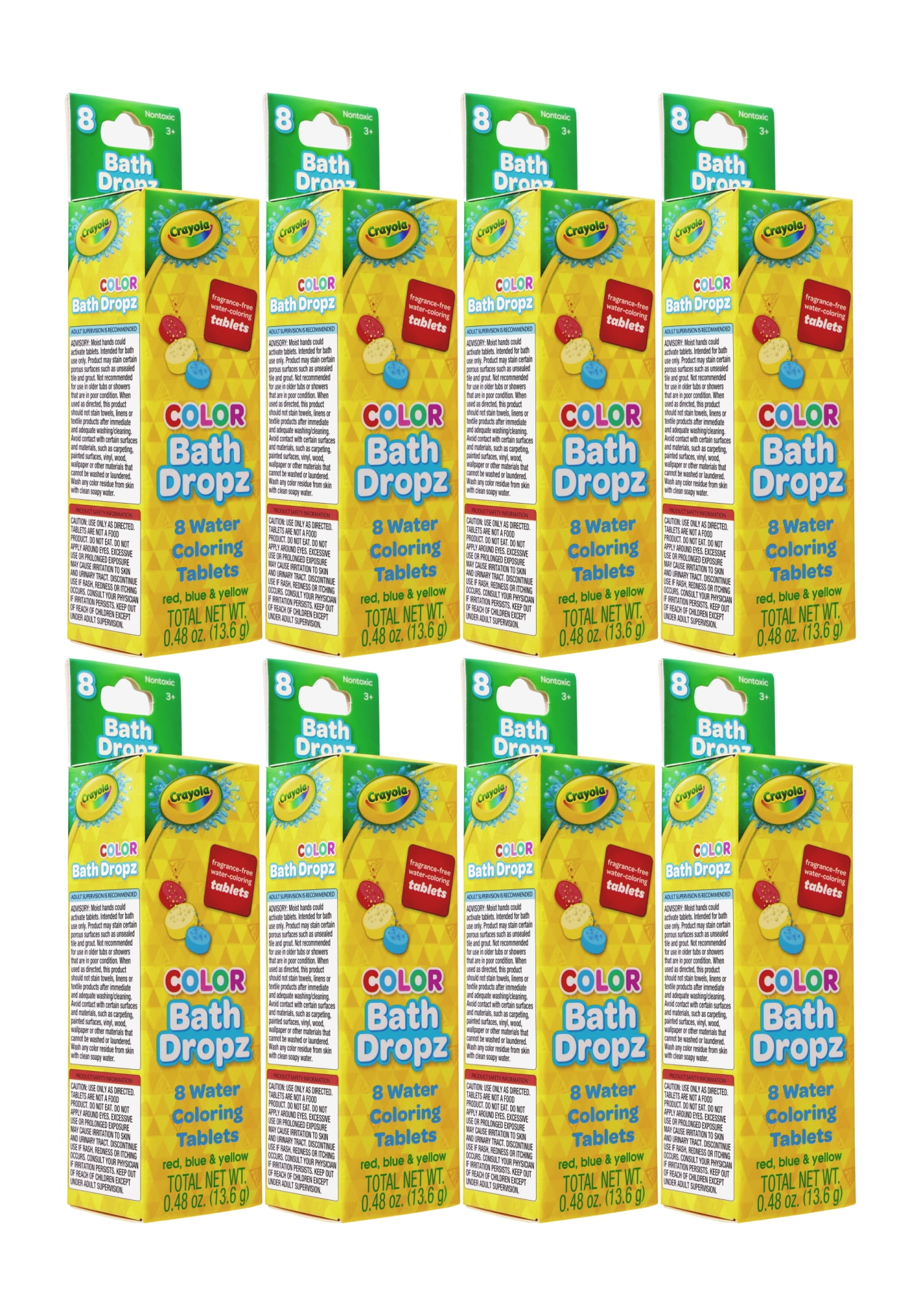 Crayola Bath Dropz Bathtub Water Coloring Tablets 64 Count