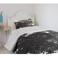 thumbnail image 4 of Ambesonne Forest Quilted Bedspread Set 2 Pcs, Deciduous Trees Nature, Twin Size, Black Grey White, 4 of 6