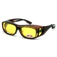 thumbnail image 4 of Large XL Polarized Fit-Over Night Driving Sunglasses 63mm and 65mm Fitover Anti-Glare - Yellow Lens Fitover, 4 of 4
