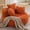 Orange, variant on 43'' Round Oversized Chaise Lounge Indoor Chair, No Assembly Chenille Compressed Circle Sofa Bed,Comfy Upholstered Sleeper Couch,Lazy Bean Bag Couch for Living Room, Bedroom,Orange