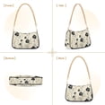 thumbnail image 7 of FORMRS Womens Shoulder Bag with Chain Strap Clutch Purse Cute Tote Handbag, Small Black Flowers, 7 of 7