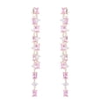 thumbnail image 5 of Geometric Super-flash Rectangular Zircon Earrings, Temperament Fashion Earrings, Long Removable Two Kinds of Wearing Methods, Fringed Earrings., 5 of 15