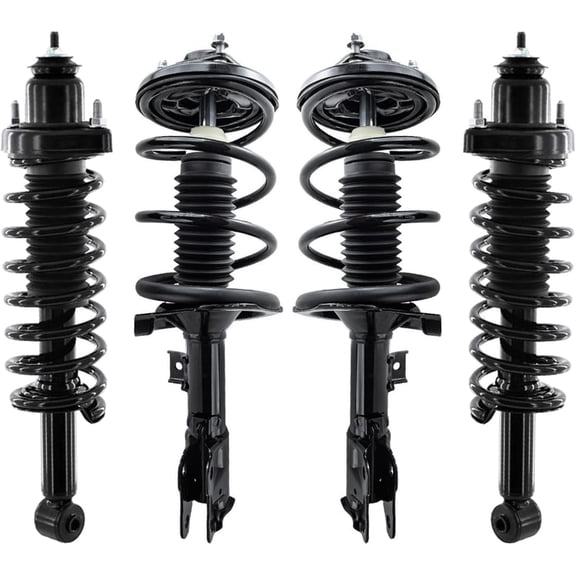 Detroit Axle - Struts Kit for 2008 2009 2010 Mitsubishi Lancer [GTS] 4 Front and Rear Struts with Coil Spring Assembly Replacement Suspension