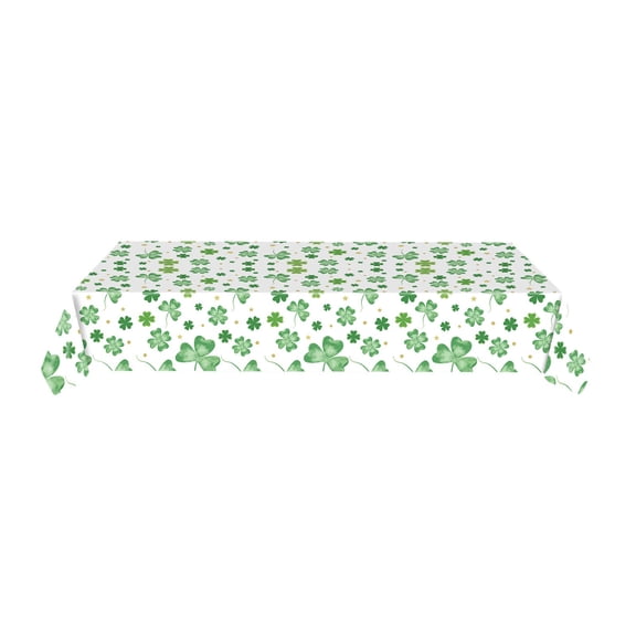 sruoe Tablecloth, 54 X 108in St Patricks Day Tablecloth, Waterproof Machine Washable Foldable Multicolor Rectangle Tablecloths, Table Cloth for Dining, Home, Party Decor, Plastic