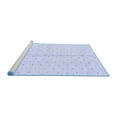 thumbnail image 2 of Ahgly Company Machine Washable Indoor Round Solid Blue Modern Area Rugs, 7' Round, 2 of 4
