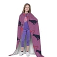 thumbnail image 4 of Honeii Leopard Print Print Poncho Cape, Cloak Coat, Snuggly Hooded Wearable Blanket, Hooded Cape For Teenagers,Halloween Costumes-Small, 4 of 7