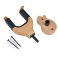 thumbnail image 3 of Wall Mount Guitar Hanger Hook Holder Keeper Auto Lock with Guitar Shape Solid Wood Base for Electric Acoustic Guitars Bass String Instrument, 3 of 5