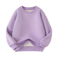 thumbnail image 2 of YUSIM Boys Cotton Sweatshirt Fleece Lined- Casual Long Sleeve Warm Pullover Kids Fall Winter Tops Purple Size 12, 2 of 3