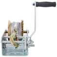 thumbnail image 6 of S-HOME 3500LBS Hand Winch, 32.8FT Blue Strap, Dual-Speed 4:1/2.4:1 Gear, Two-Way Ratchet for Trailer, Boat, ATV, 6 of 11