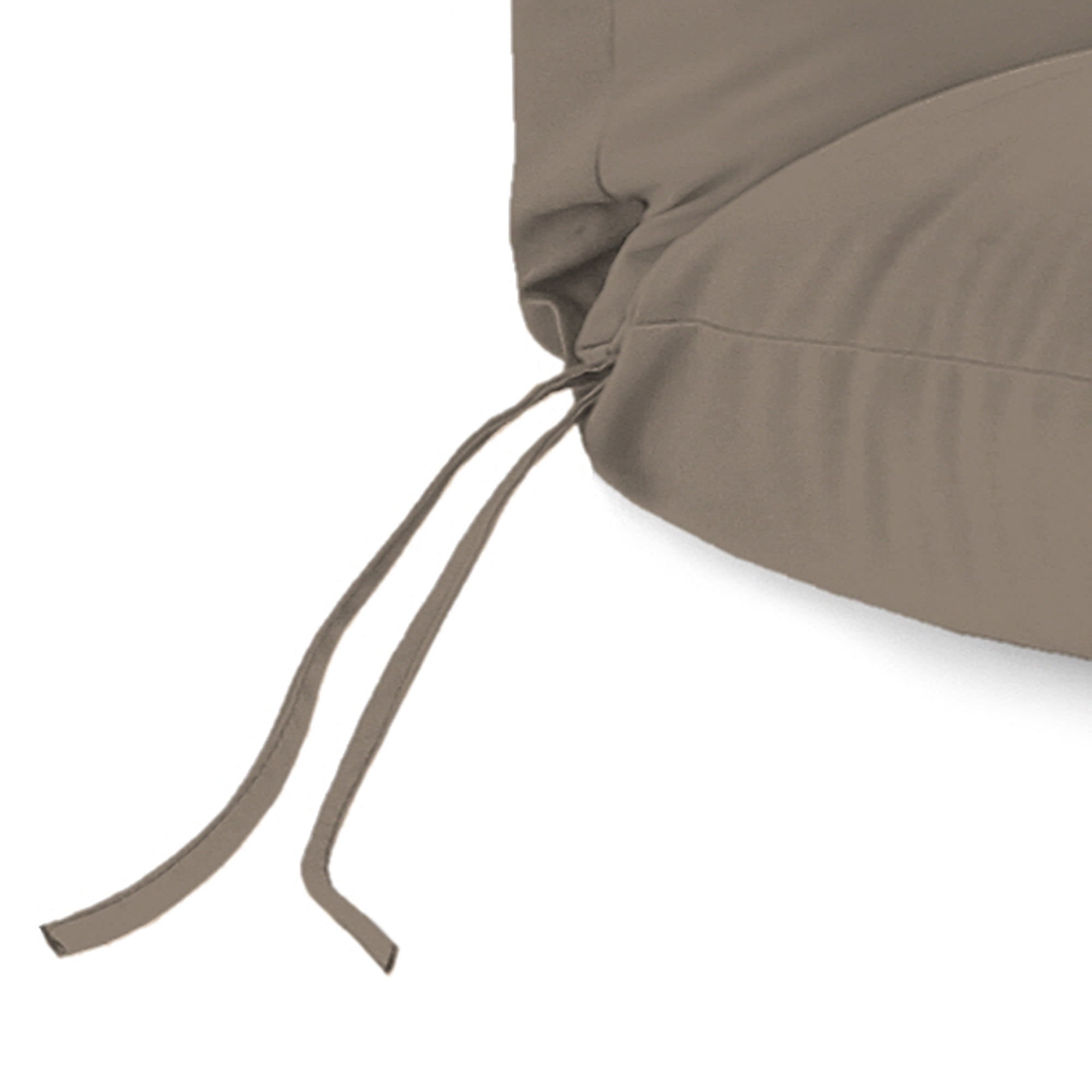 Jordan Manufacturing Sunbrella 74" x 22" Cast Shale Taupe Solid Rectangular Outdoor Chaise Lounge Cushion with Ties and Hanger Loop